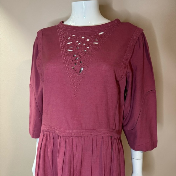 BA&SH Robe Lune in Raspberry - Picture 6 of 12